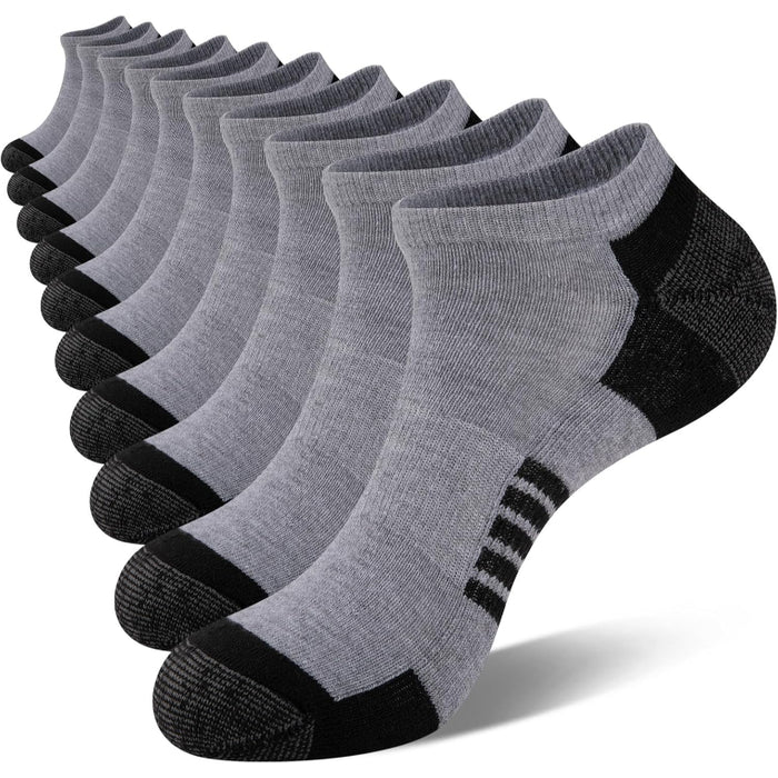 10 Pairs Cushioned Compression Socks - Comfort and Performance