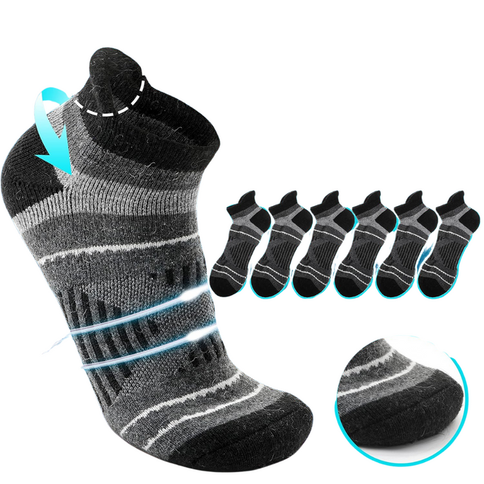 6 Pairs Cushioned Hiking Plantar Socks - Comfort and Support