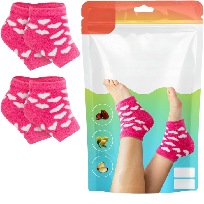 4 Pairs Moisturizing Gel Socks – Overnight Hydration for Soft Feet