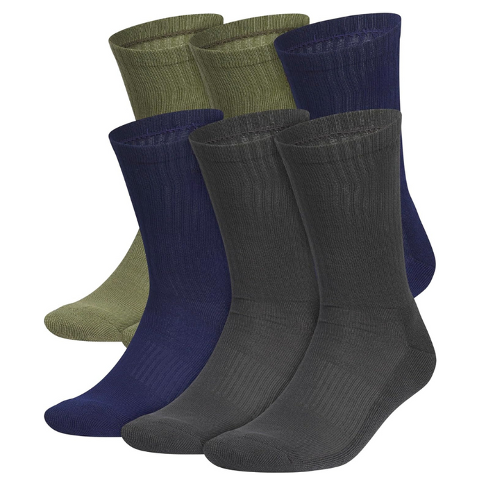 6 Pairs Athletic Crew Compression Socks - Support and Comfort