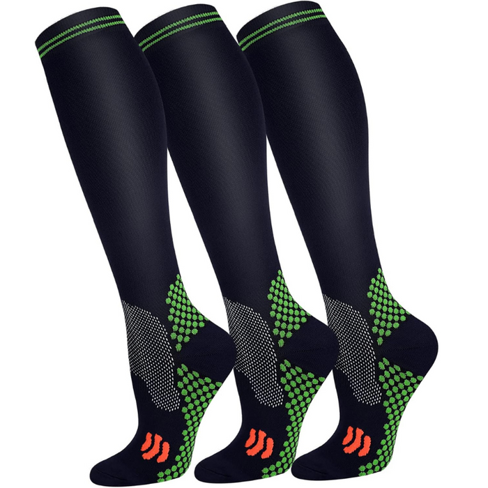 3 Pairs Stretch Compression Socks - Daily Use Support