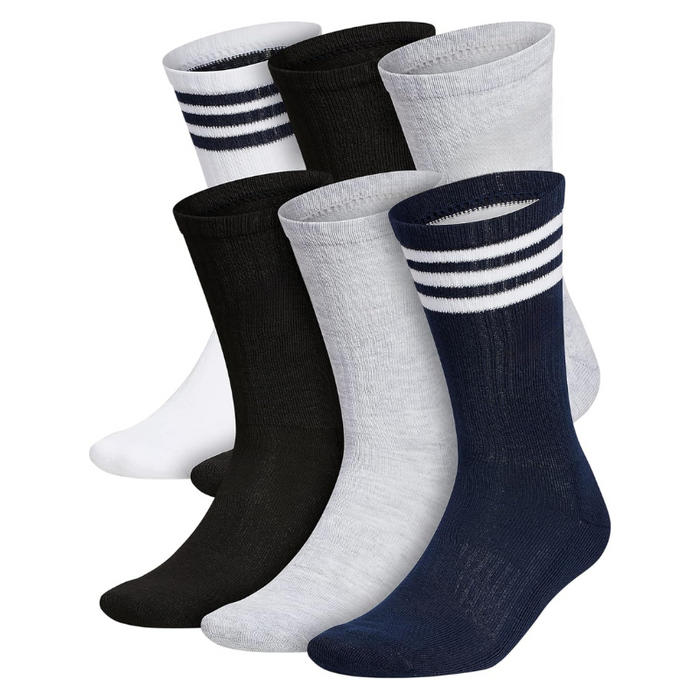 6 Pairs Athletic Crew Compression Socks - Support and Comfort