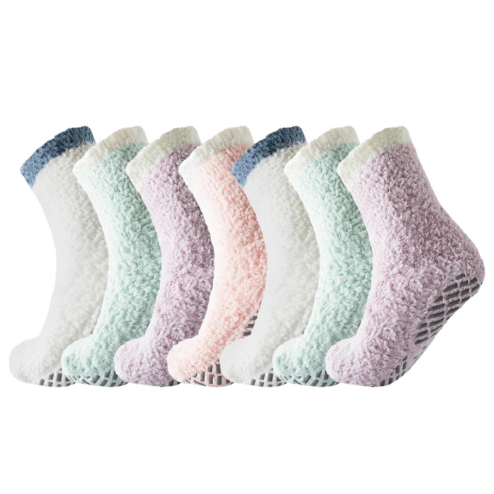 7-Pack Non-Slip Diabetic Socks - Cozy and Comfortable