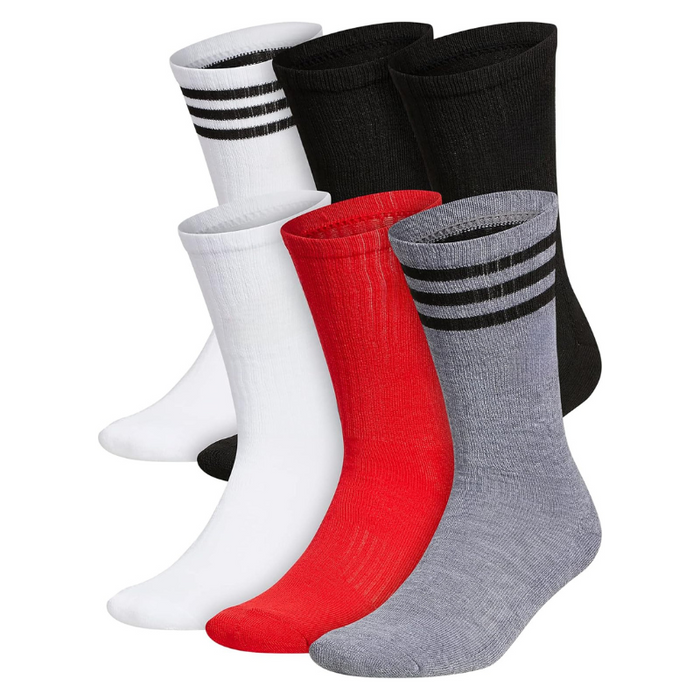 6 Pairs Athletic Crew Compression Socks - Support and Comfort