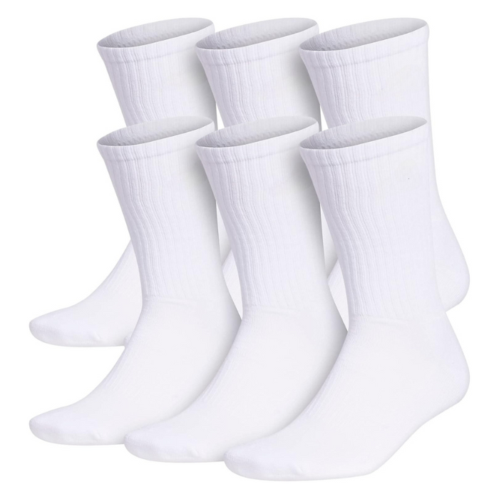 6 Pairs Athletic Crew Compression Socks - Support and Comfort