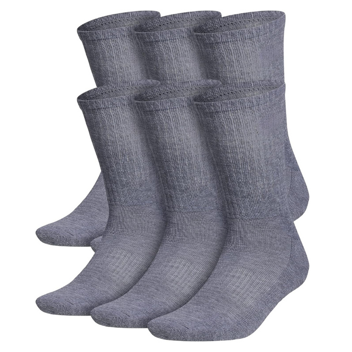 6 Pairs Athletic Crew Compression Socks - Support and Comfort