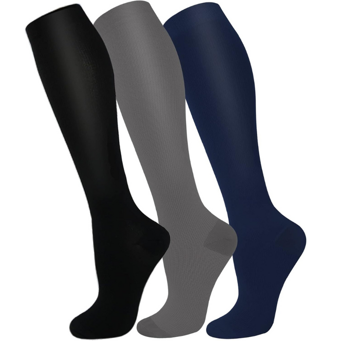 3 Pairs Stretch Compression Socks - Daily Use Support