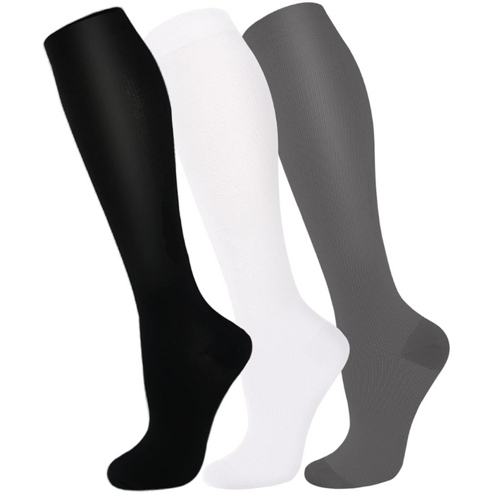 3 Pairs Stretch Compression Socks - Daily Use Support