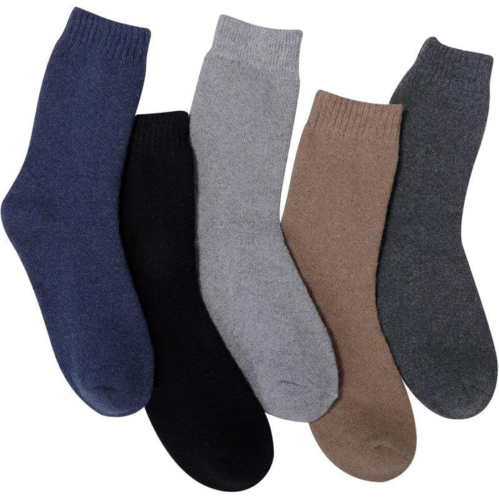 5 Pack Soft Wool Blend Socks –  Warmth and Comfort