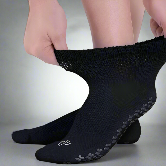 4-Pack Gripper Diabetic Socks - Secure and Comfortable Fit