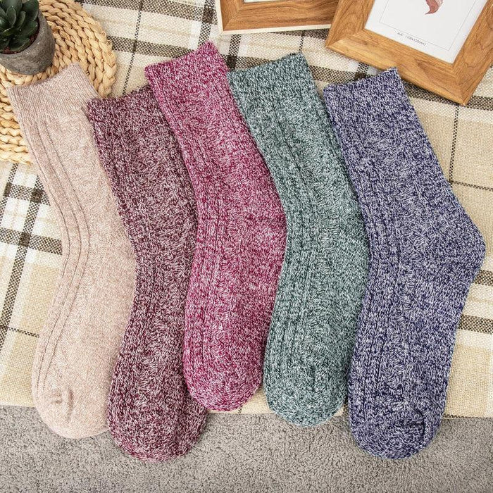 5 Pairs Comfy Wool Blend Socks – Warmth and Everyday Comfort