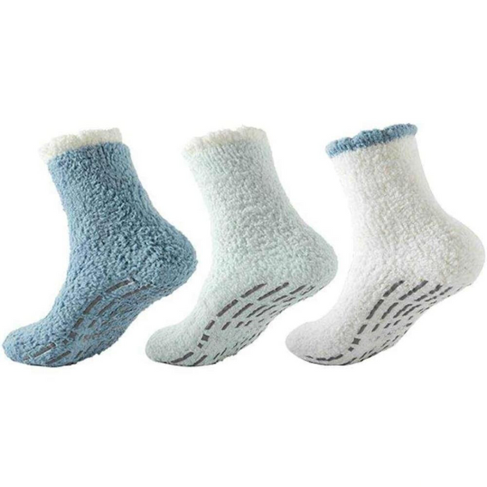 Pack Of 3 Pairs Cozy Winter Soft Diabetic Slipper Socks