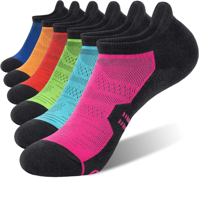 6 Pack Comfortable Mesh Design Ankle Support Socks