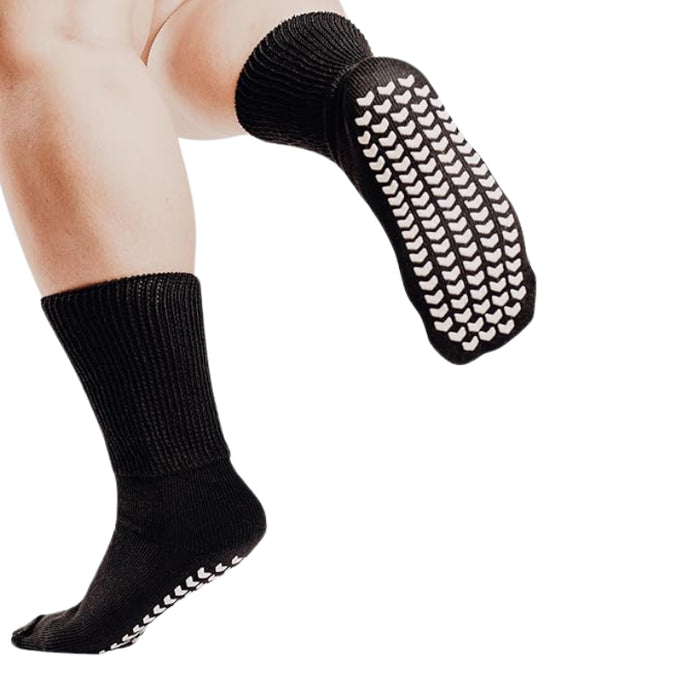 2-Pack Diabetic Non-Slip Socks - Extra Wide Design and Support