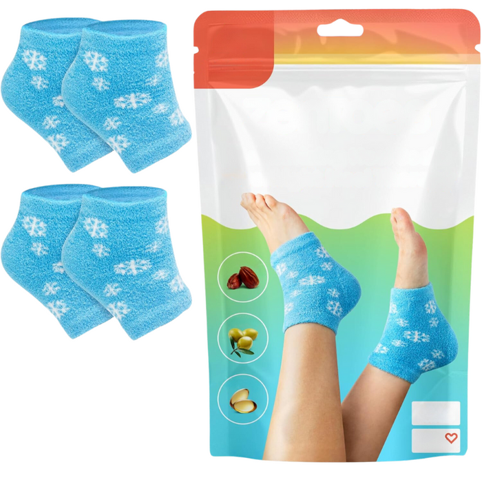 4 Pairs Moisturizing Gel Socks – Overnight Hydration for Soft Feet