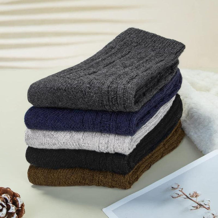 5 Pairs Insulated Wool Blend Socks – Warmth and Style