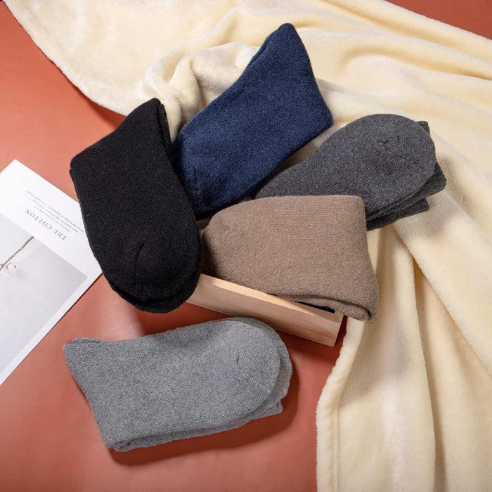 5 Pack Soft Wool Blend Socks –  Warmth and Comfort