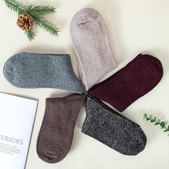 5 Pairs Casual Wool Blend Socks – Warmth and Comfort for Everyday