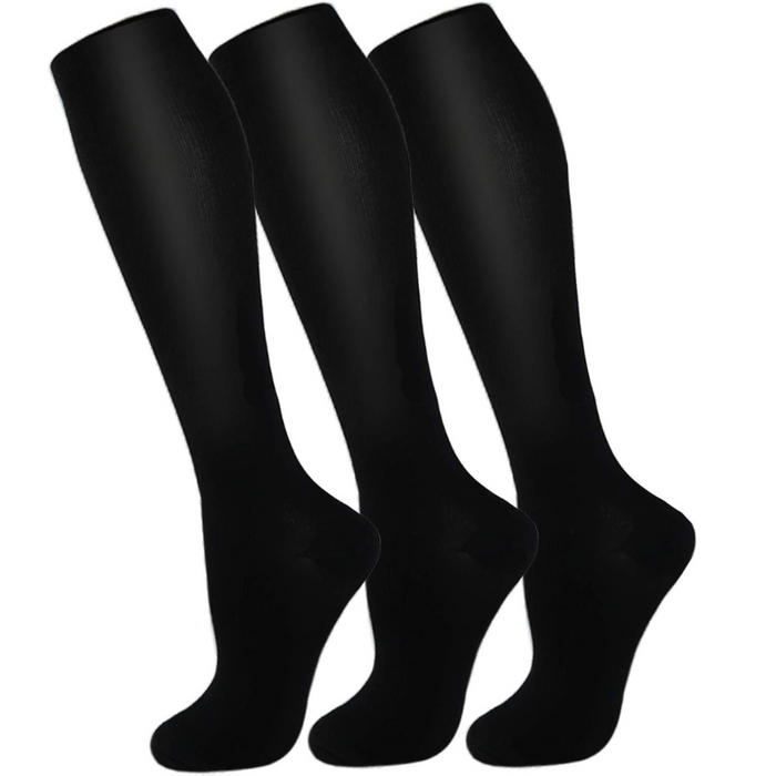 3 Pairs Stretch Compression Socks - Daily Use Support