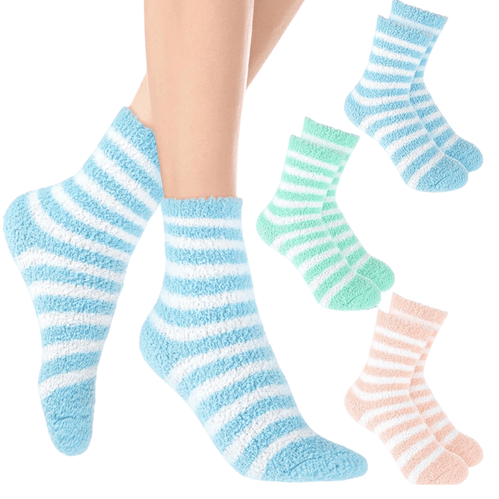 3 Pair Reusable Aloe Gel Socks – Hydration for Dry Feet