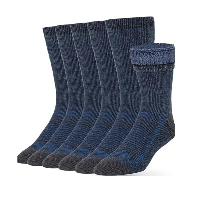 6 Pairs Thermal Cushioned Socks