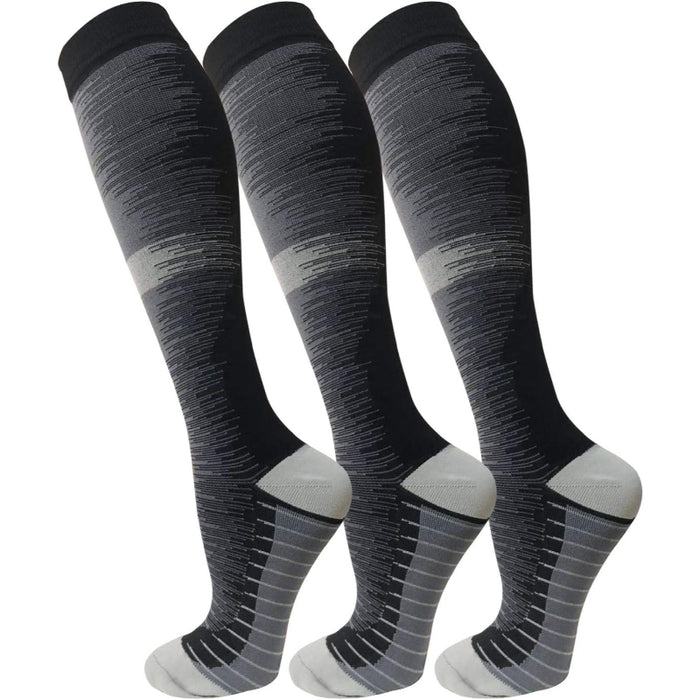 3 Pairs Copper Compression Antimicrobial Socks