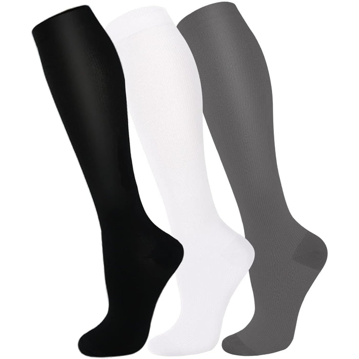 3 Pairs Copper Compression Antimicrobial Socks – Support and Compression