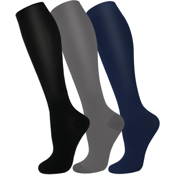 3 Pairs Copper Compression Antimicrobial Socks