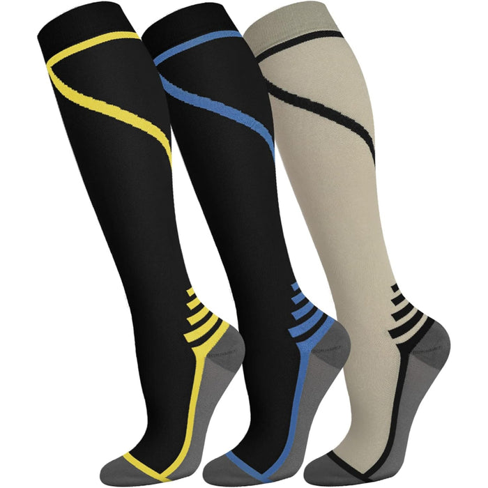 3 Pack Copper Compression Socks - Comfort and Support