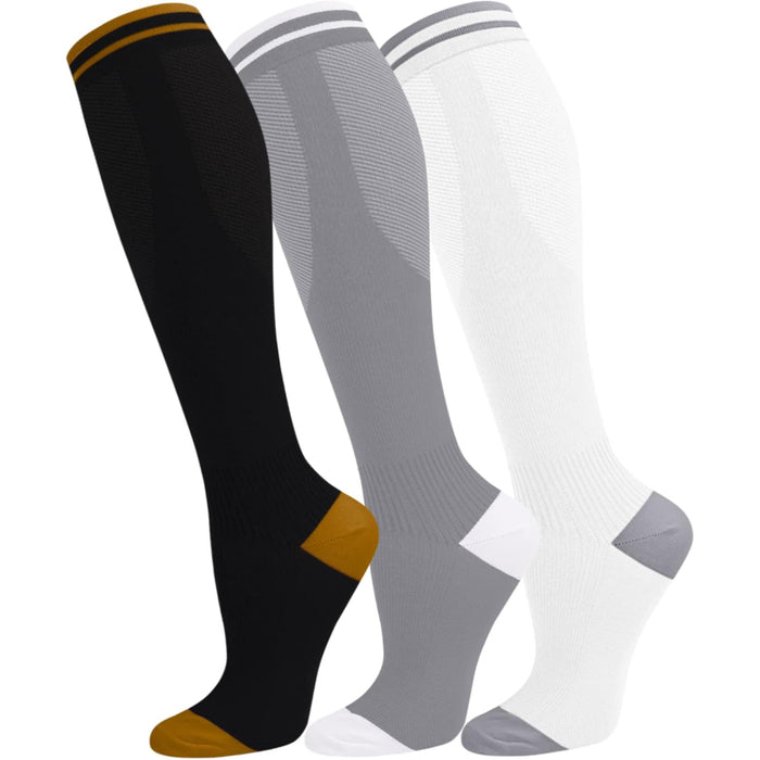 3 Pairs Copper Compression Antimicrobial Socks – Support and Compression