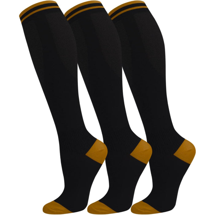 3 Pairs Copper Compression Antimicrobial Socks