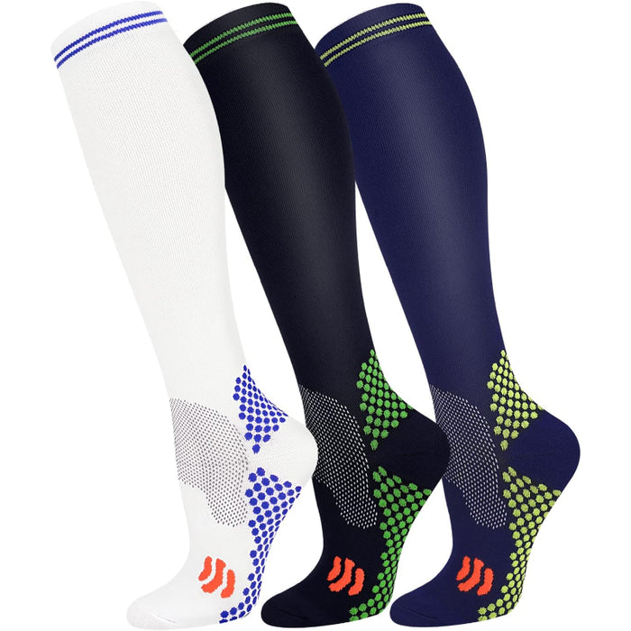 3 Pack Copper Compression Socks - Comfort and Support