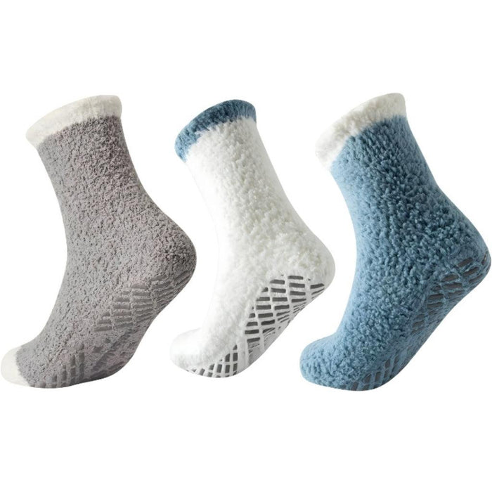 3 Pair Cozy Non-Slip Diabetic Socks - Comfort and Stability