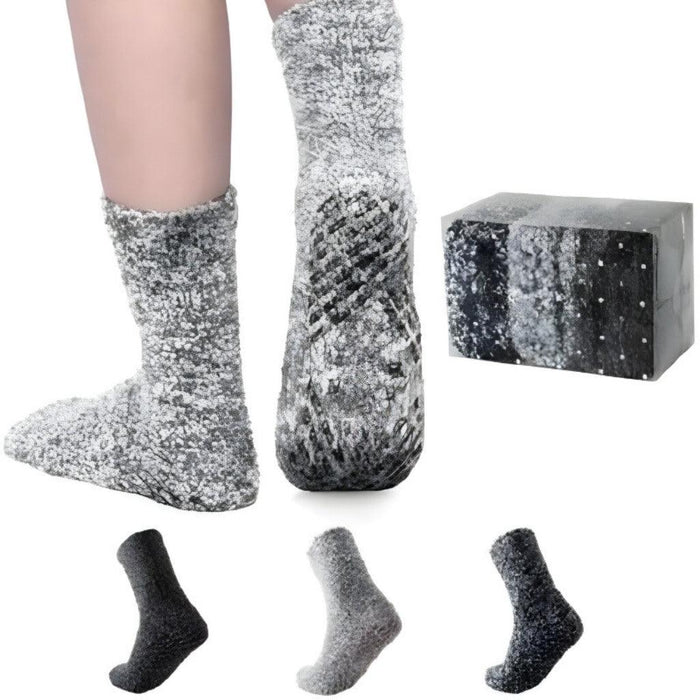 3 Pair Cozy Non-Slip Diabetic Socks - Comfort and Stability