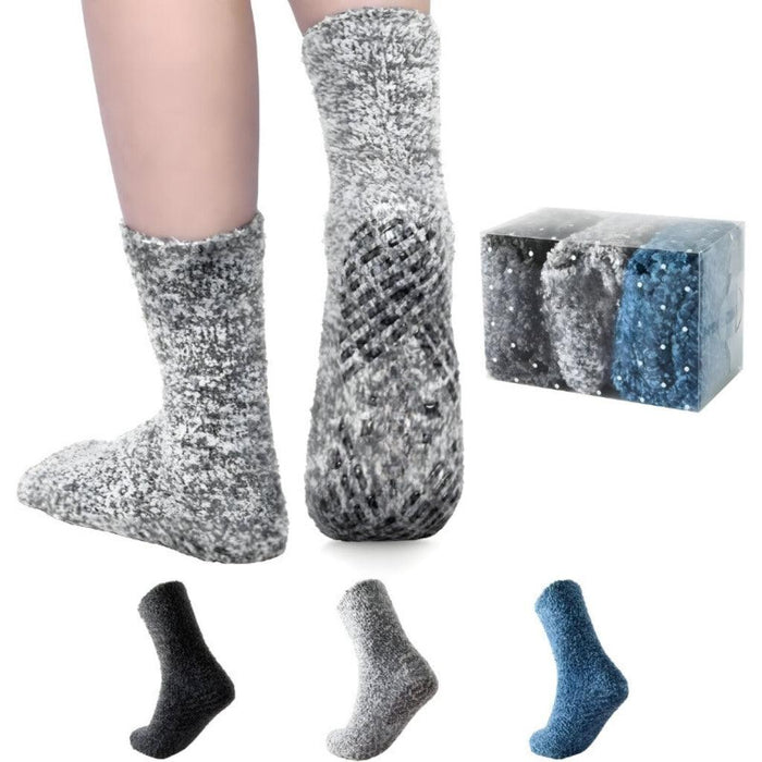 3 Pair Cozy Non-Slip Diabetic Socks - Comfort and Stability