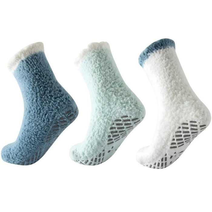 3 Pair Cozy Non-Slip Diabetic Socks - Comfort and Stability