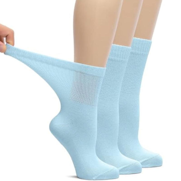 Pack Of 3 Bamboo Loose Fit Crew Diabetic Socks