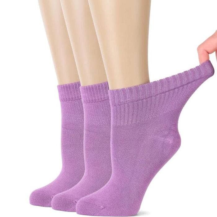 3 Pairs Bamboo Diabetic Socks - All-Day Comfort and Circulation