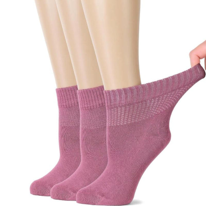 3 Pairs Bamboo Diabetic Socks - All-Day Comfort and Circulation