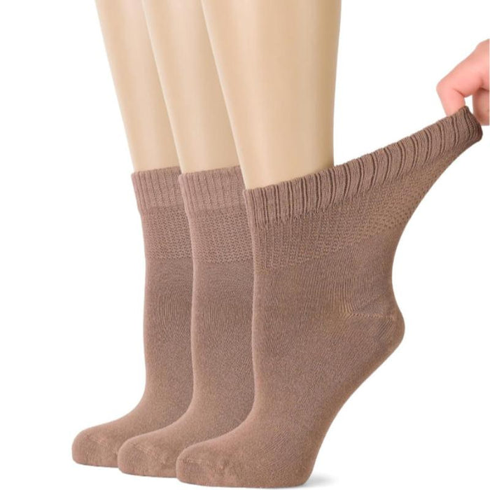 3 Pairs Bamboo Diabetic Socks - All-Day Comfort and Circulation