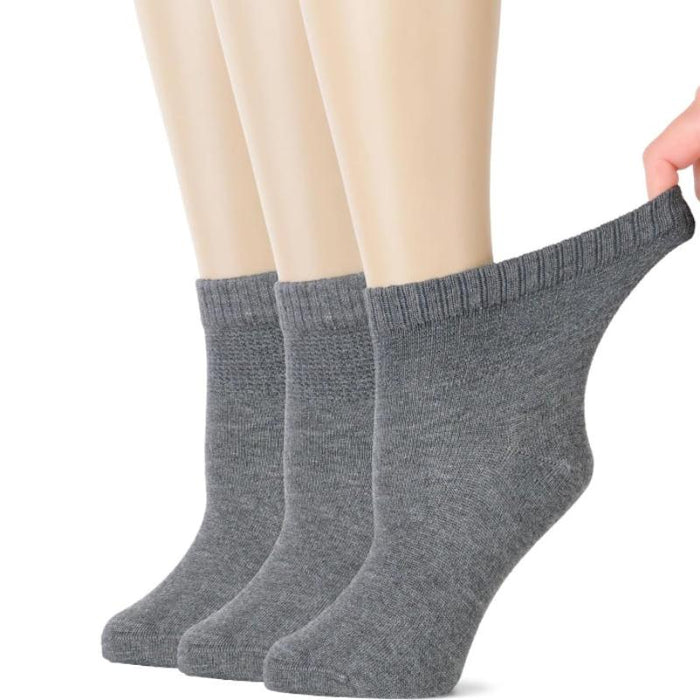 3 Pairs Bamboo Diabetic Socks - All-Day Comfort and Circulation