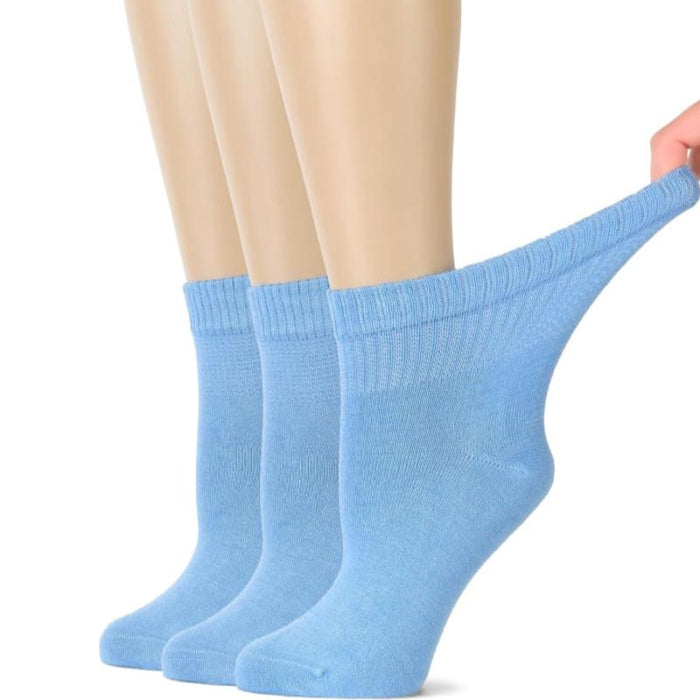 3 Pairs Bamboo Non-Binding Diabetic Socks - Comfort and Freshness