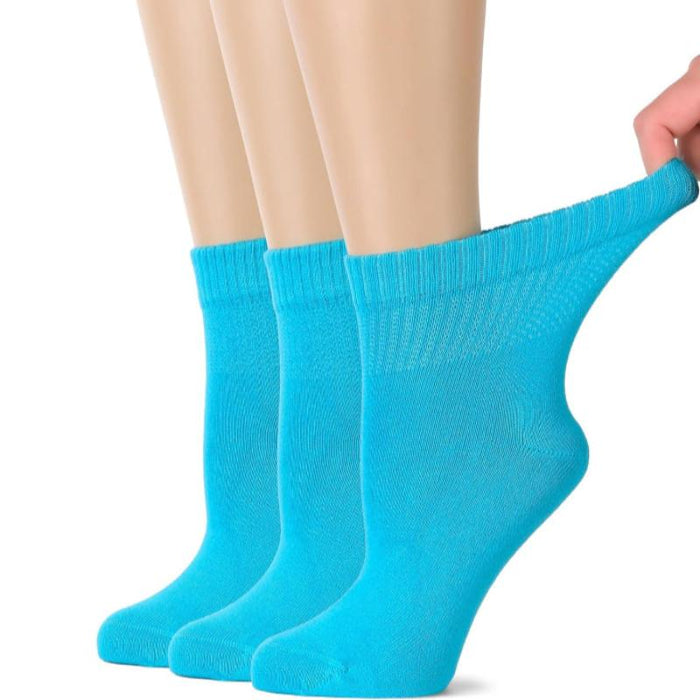 3 Pairs Bamboo Non-Binding Diabetic Socks - Comfort and Freshness