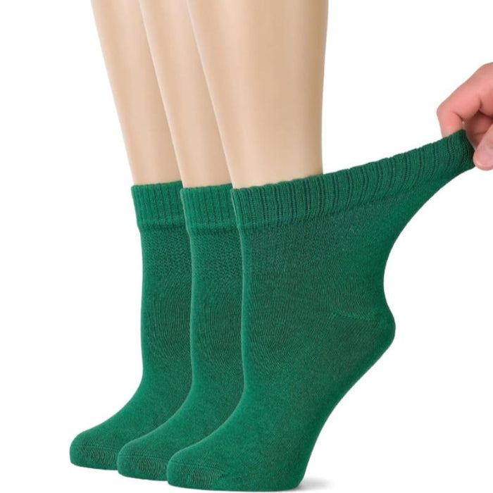 3 Pairs Bamboo Non-Binding Diabetic Socks - Comfort and Freshness