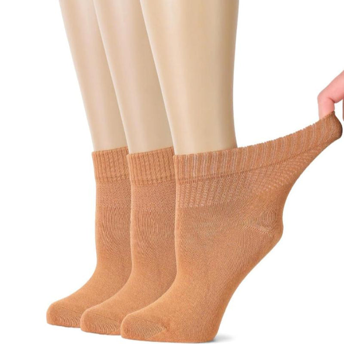 3 Pairs Bamboo Non-Binding Diabetic Socks - Comfort and Freshness