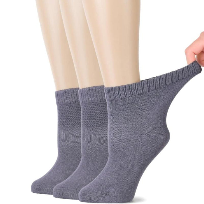 3 Pairs Bamboo Diabetic Socks - All-Day Comfort and Circulation