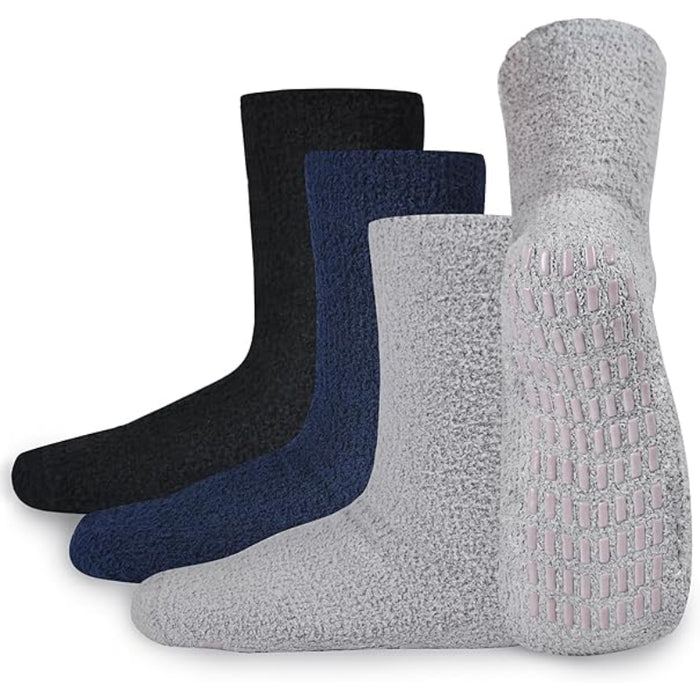 3 Pairs Non-Skid Diabetic Socks – Warmth and Comfort