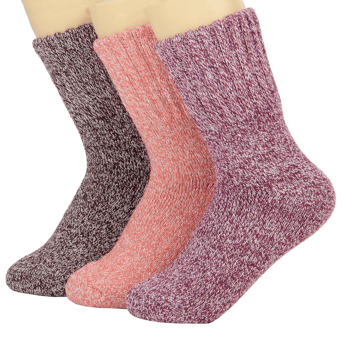 3 Pairs Of Stylish Knitted Heated Socks