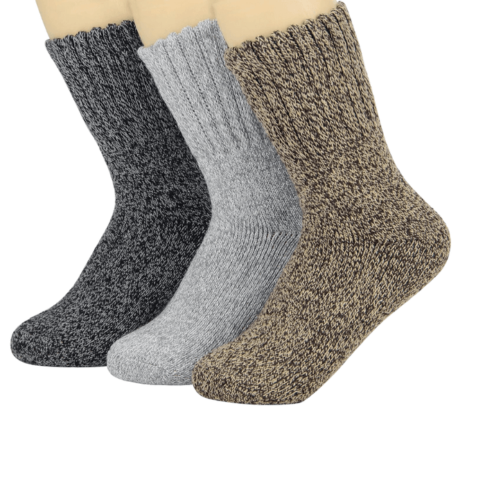 3 Pairs Of Stylish Knitted Heated Socks