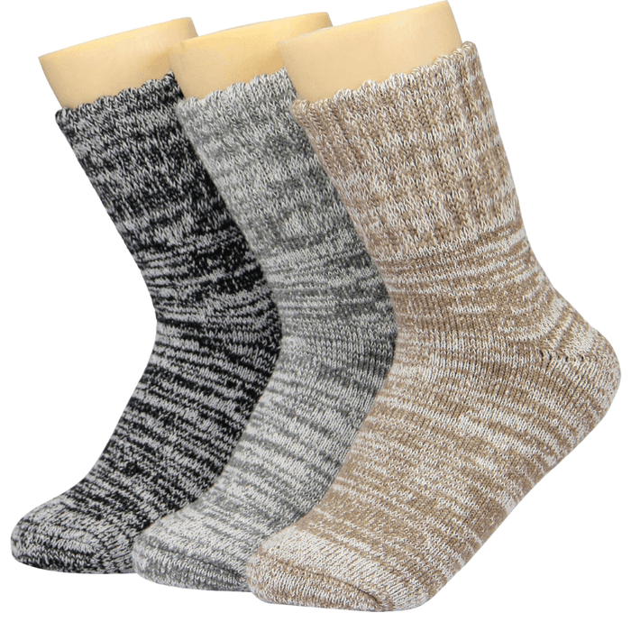 3 Pairs Of Stylish Knitted Heated Socks